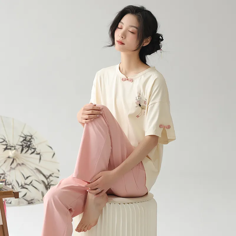 FENTENGCARE Pajama Set Women's Apricot-3