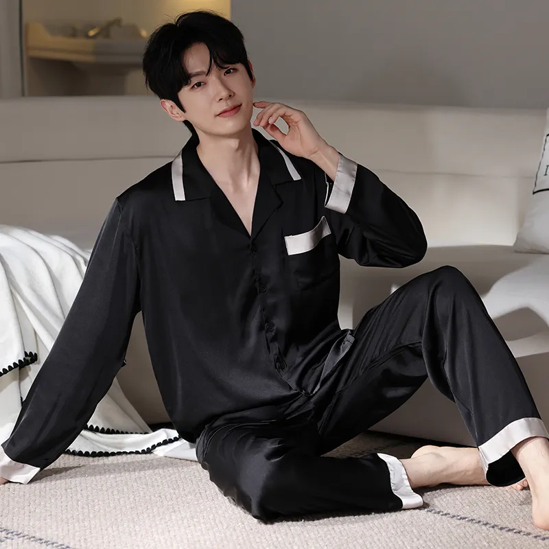 FENTENGCARE Pajama Set Men's Black-7