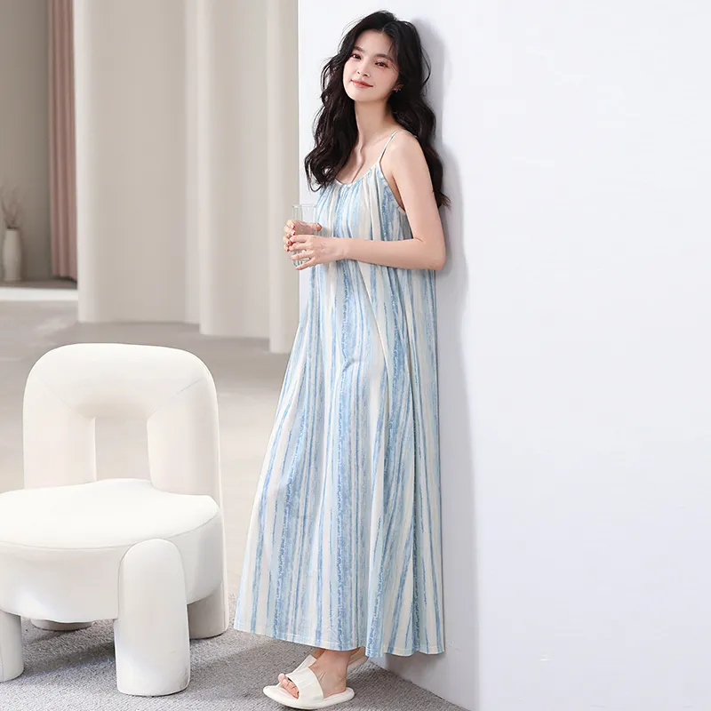 FENTENGCARE Nightgown Women's Sky Blue-3