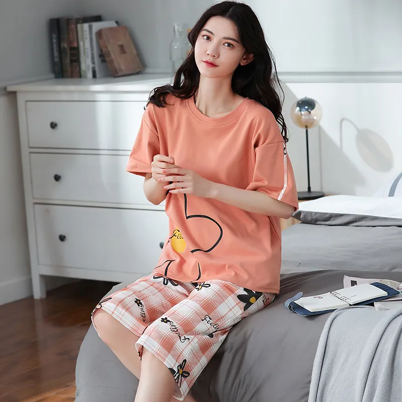 FENTENGCARE Pajama Set Women's Coral-2