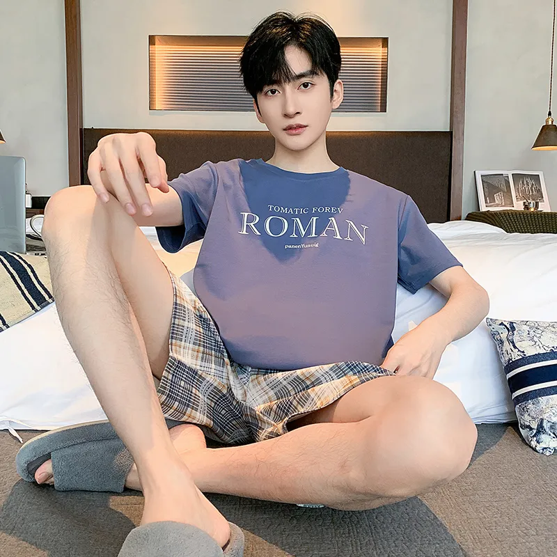 FENTENGCARE Pajama Set Men's Royal Blue-3