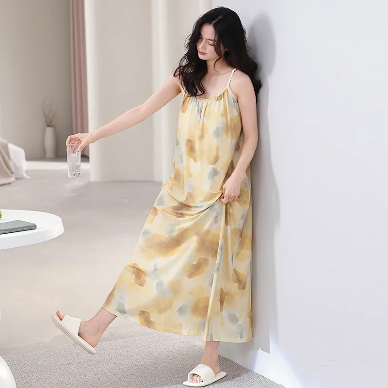 FENTENGCARE Nightgown Women's Gold-5