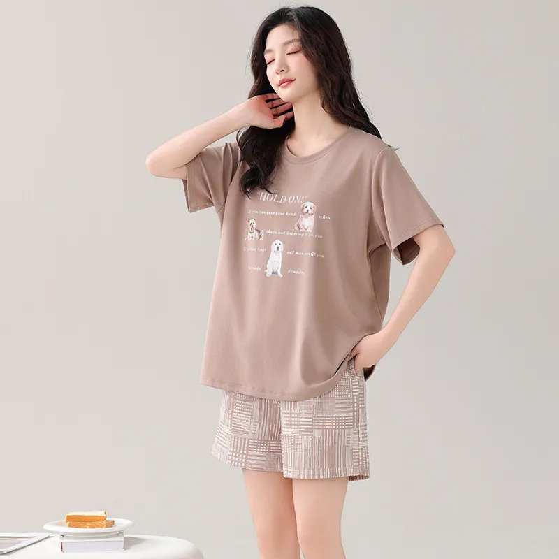FENTENGCARE Pajama Set Women's Yellow Earth Ochre-4