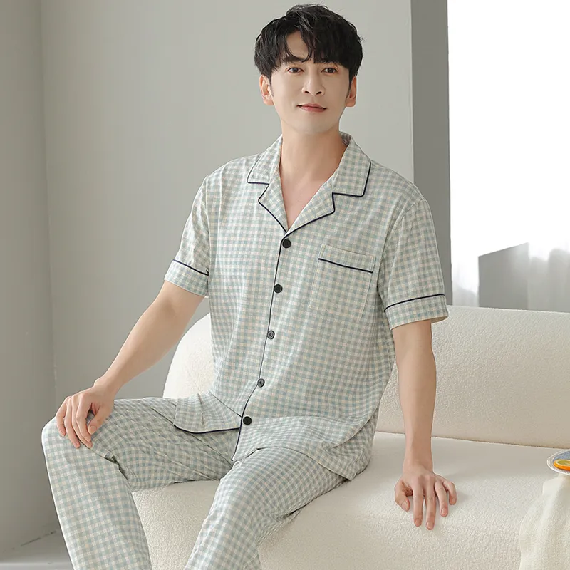 FENTENGCARE Pajama Set Men's Steel Blue-3