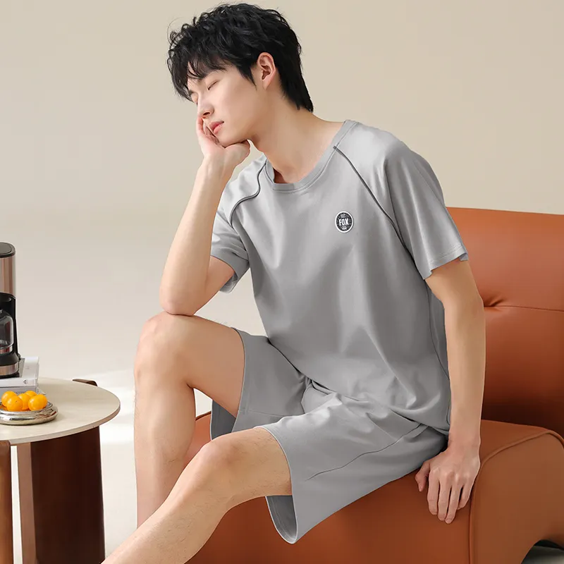 FENTENGCARE Pajama Set Men's Gray-4