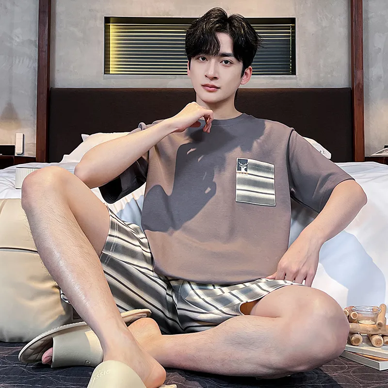 FENTENGCARE Pajama Set Men's Gray-3