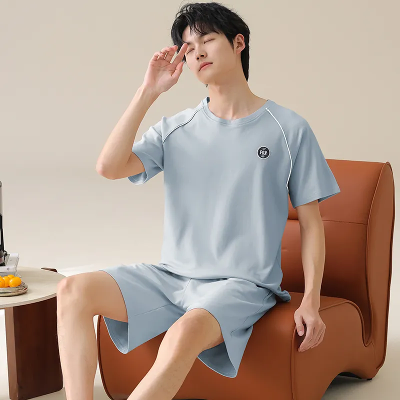FENTENGCARE Pajama Set Men's Sky Blue-3