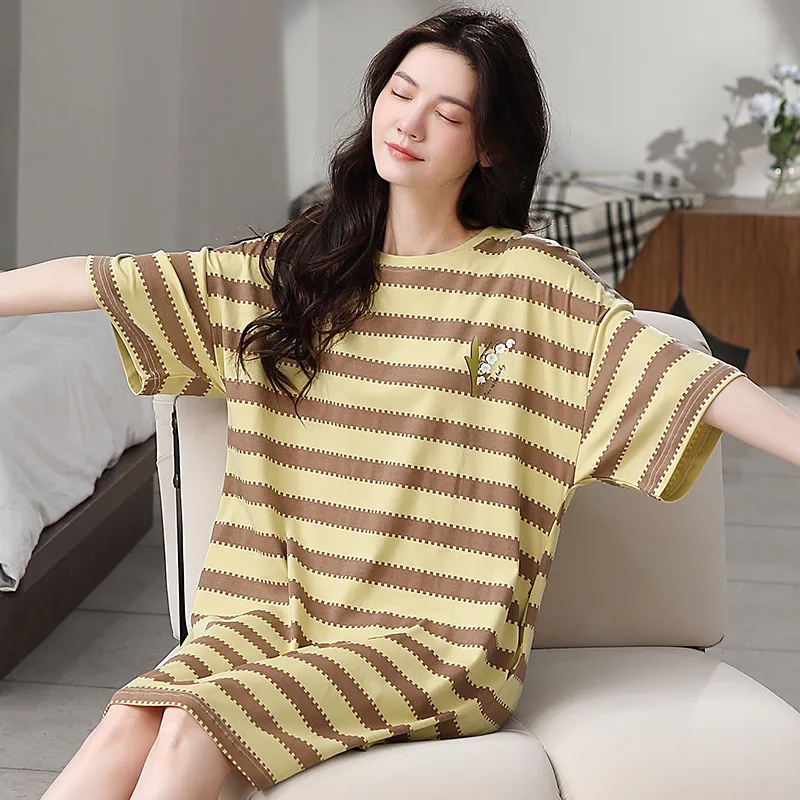 FENTENGCARE Nightgown Women's Sunflower-4
