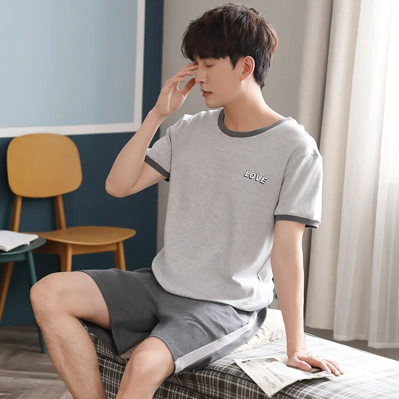 FENTENGCARE Pajama Set Men's Gray-5