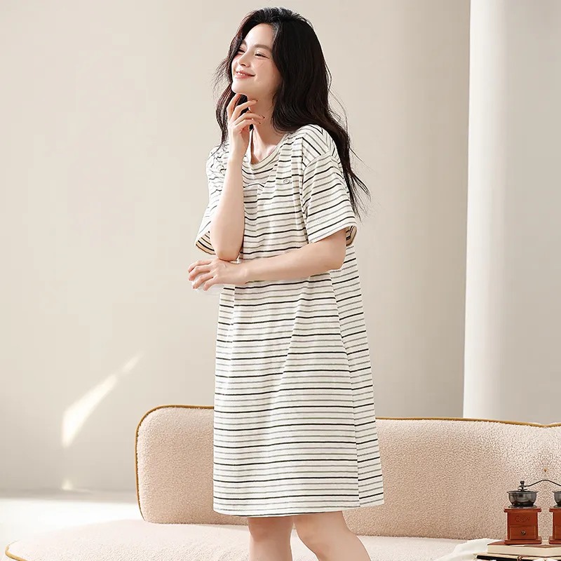 FENTENGCARE Nightgown Women's White-2