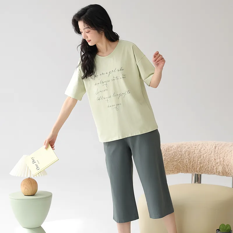 FENTENGCARE Pajama Set Women's Light Green-2