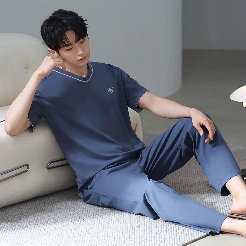 FENTENGCARE Pajama Set Men's Dodger Blue-2