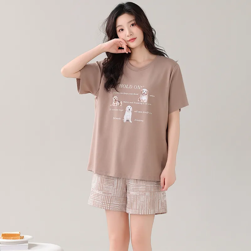 FENTENGCARE Pajama Set Women's Yellow Earth Ochre-5