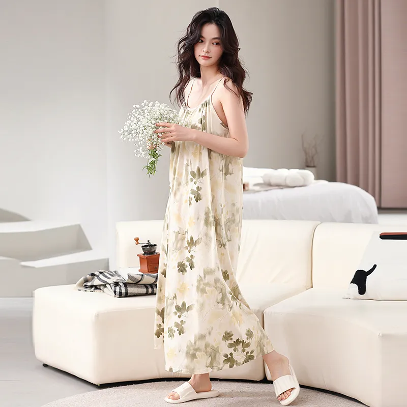 FENTENGCARE Nightgown Women's Apricot-3