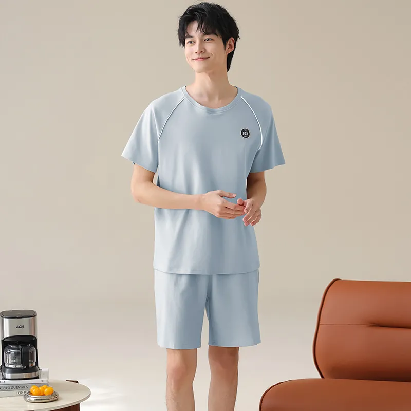 FENTENGCARE Pajama Set Men's Sky Blue-6