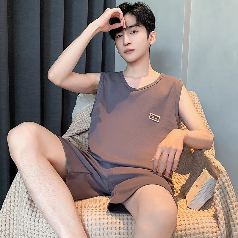 FENTENGCARE Pajama Set Men's Gray-4