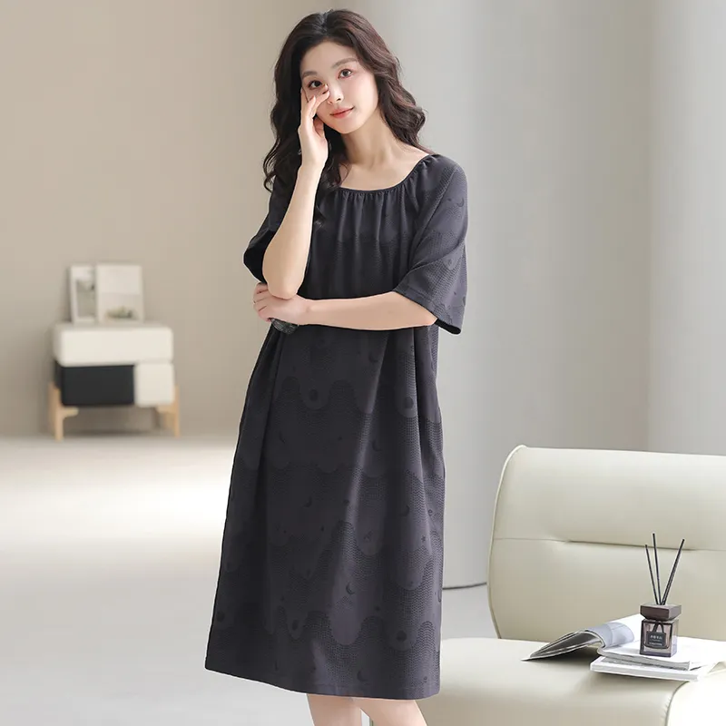FENTENGCARE Nightgown Women's Black-3