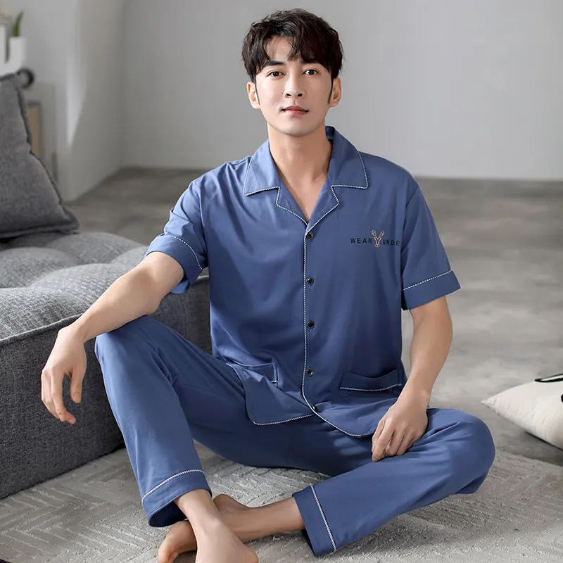 FENTENGCARE Pajama Set Men's Dodger Blue-3