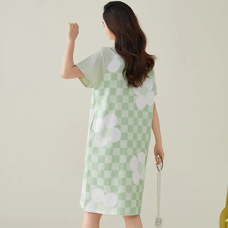 FENTENGCARE Nightgown Women's Green-7