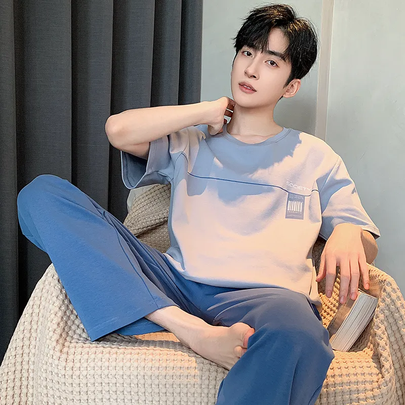 FENTENGCARE Pajama Set Men's Dodger Blue-1