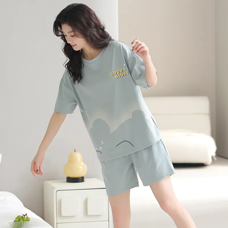 FENTENGCARE Pajama Set Women's Lake Blue-3