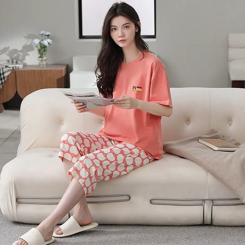 FENTENGCARE Pajama Set Women's Coral-2