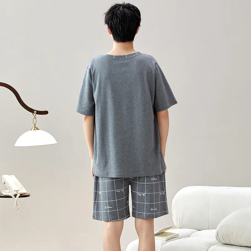 FENTENGCARE Pajama Set Men's Heather Gray-1