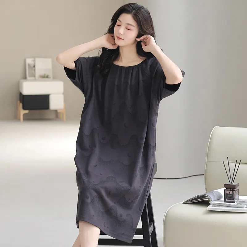FENTENGCARE Nightgown Women's Black-5