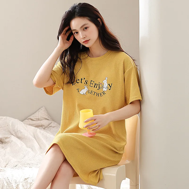 FENTENGCARE Nightgown Women's Sunflower-5