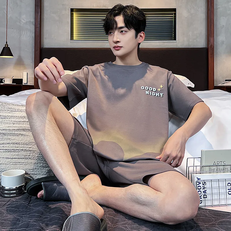 FENTENGCARE Pajama Set Men's Gray-3