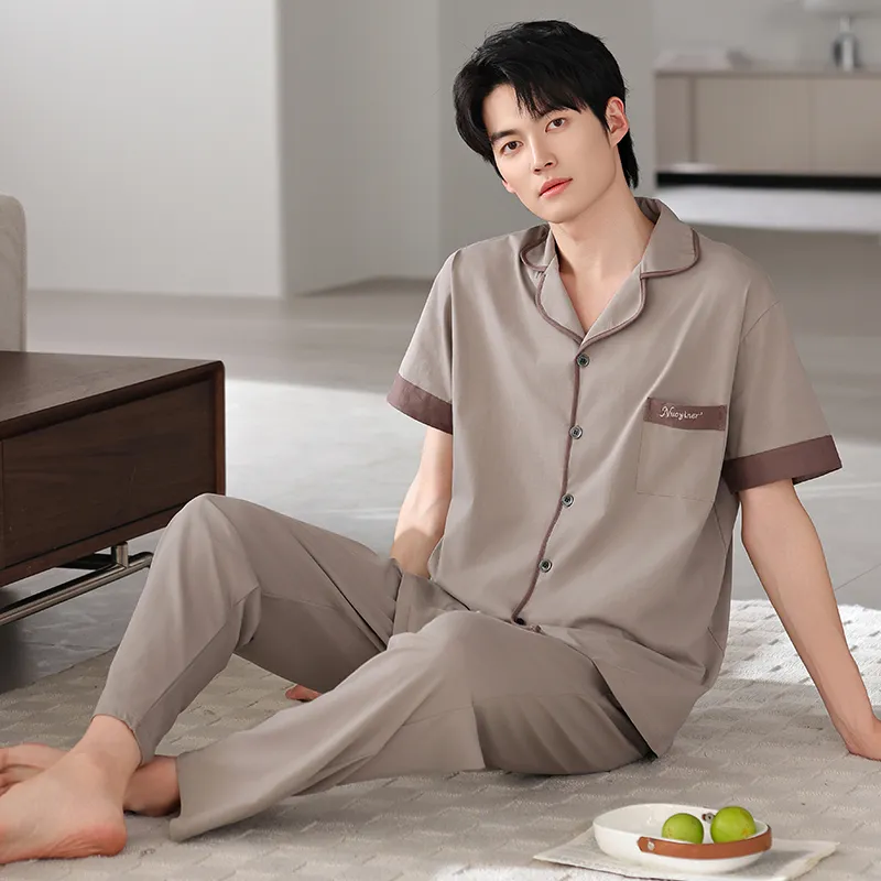 FENTENGCARE Pajama Set Men's Linen-1