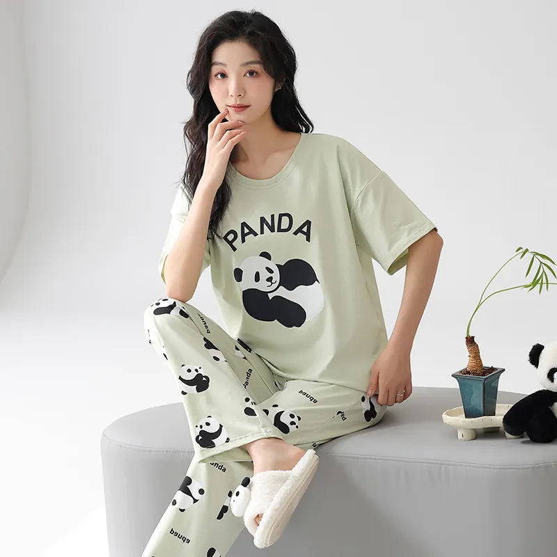 FENTENGCARE Pajama Set Women's Light Green-5