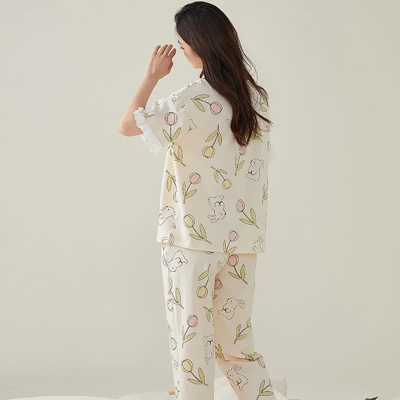 FENTENGCARE Pajama Set Women's White-7