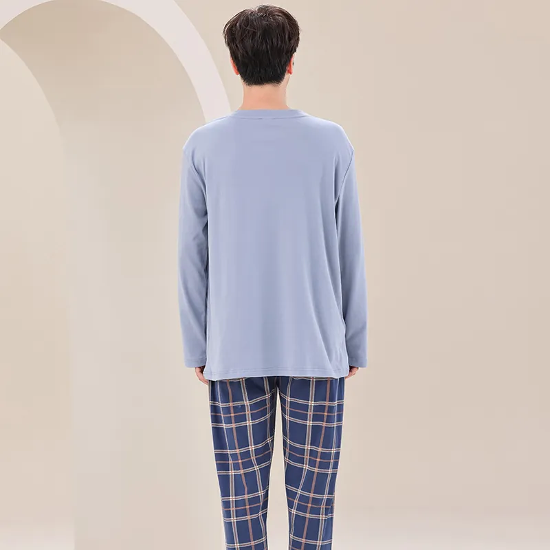 FENTENGCARE Pajama Set Men's Royal Blue-1