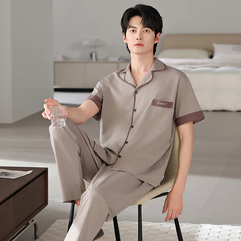 FENTENGCARE Pajama Set Men's Linen-6