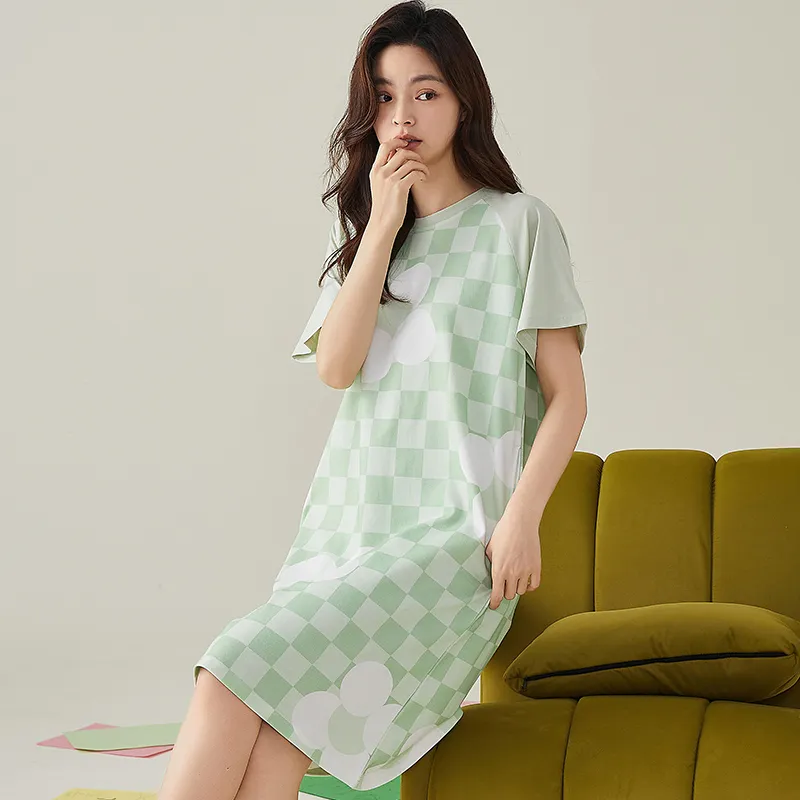 FENTENGCARE Nightgown Women's Green-3