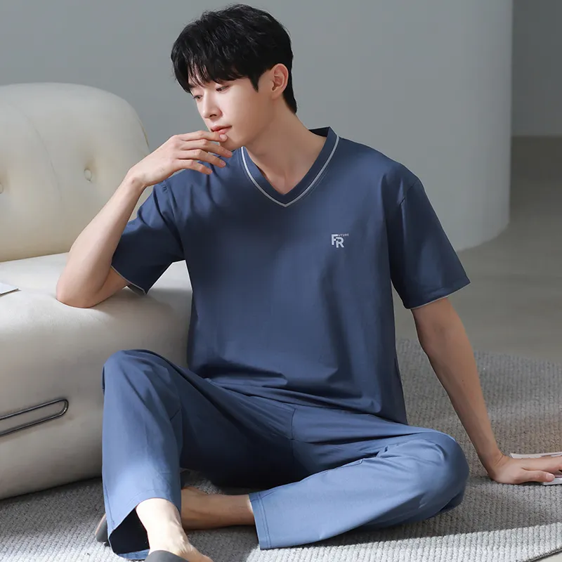 FENTENGCARE Pajama Set Men's Dodger Blue-1