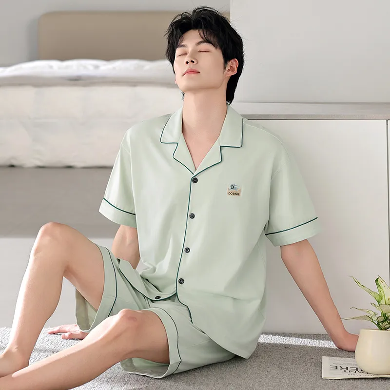 FENTENGCARE Pajama Set Men's Teal-4