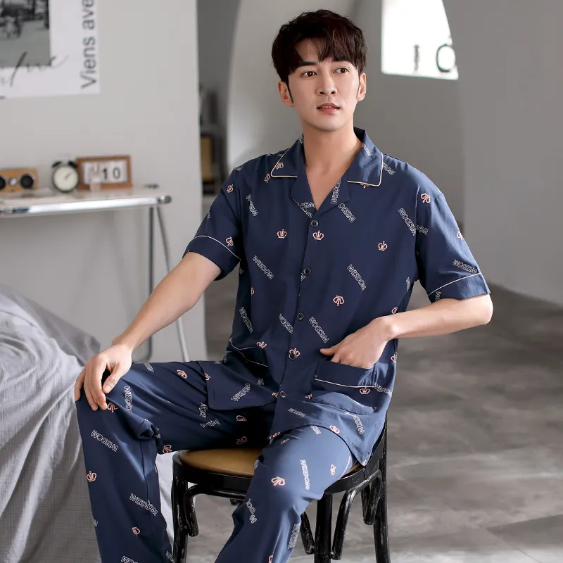 FENTENGCARE Pajama Set Men's Dodger Blue-1