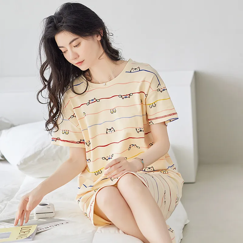 FENTENGCARE Nightgown Women's Apricot-1