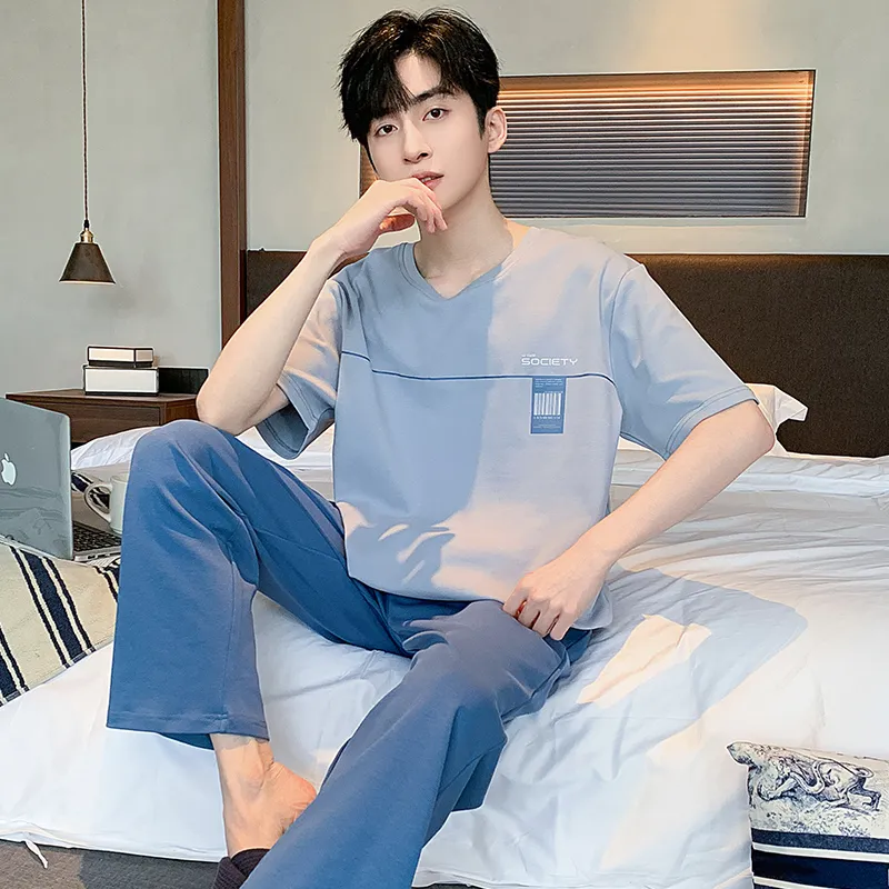 FENTENGCARE Pajama Set Men's Dodger Blue-5