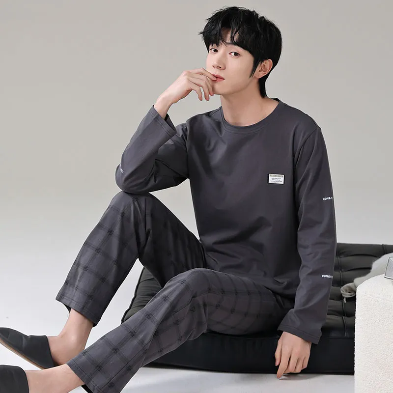 FENTENGCARE Pajama Set Men's Gray-2