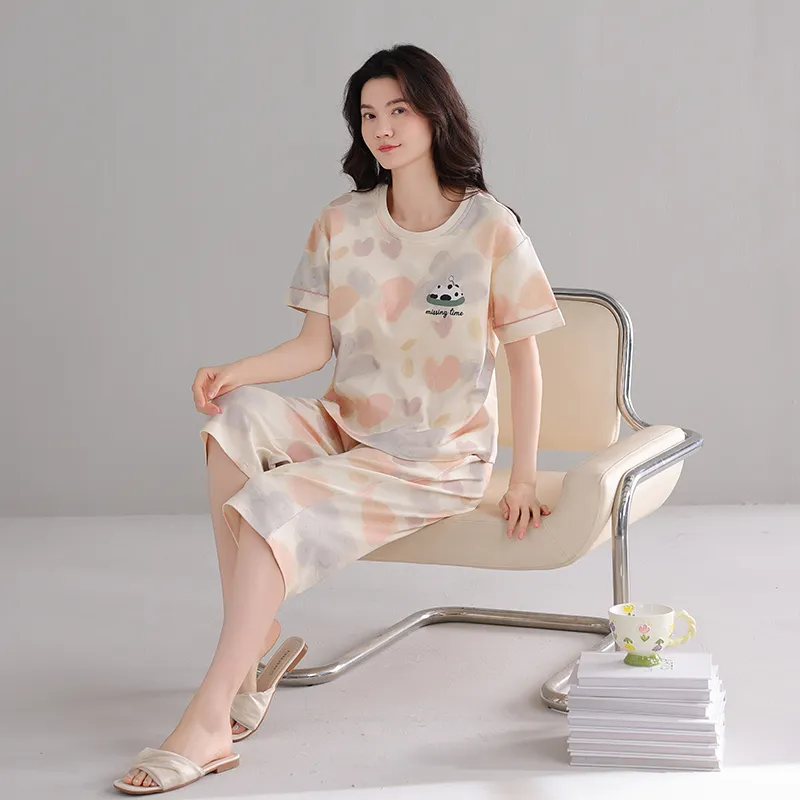 FENTENGCARE Pajama Set Women's Apricot-6