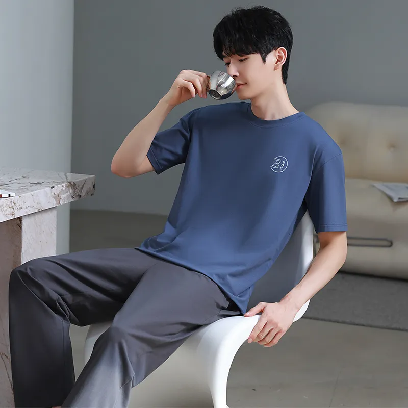 FENTENGCARE Pajama Set Men's Dodger Blue-5