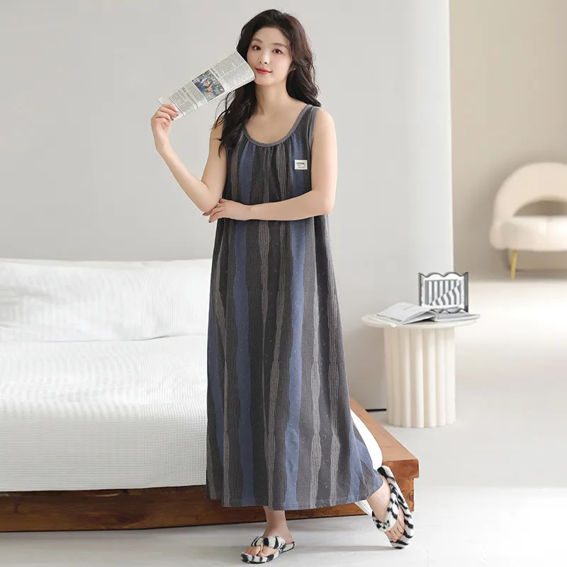 FENTENGCARE Nightgown Women's Gray-3