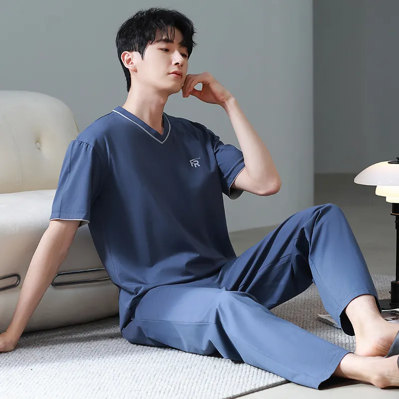FENTENGCARE Pajama Set Men's Dodger Blue-4