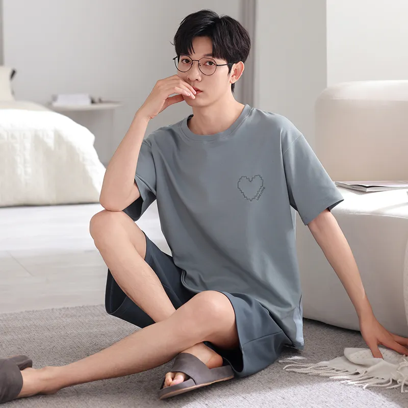 FENTENGCARE Pajama Set Men's Peacock Green-2