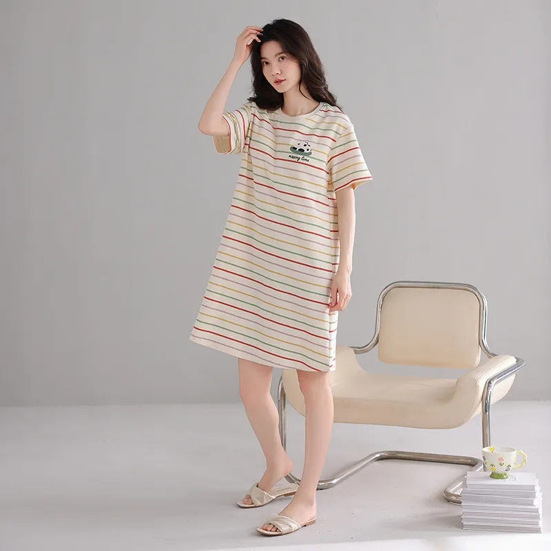 FENTENGCARE Nightgown Women's Apricot-3