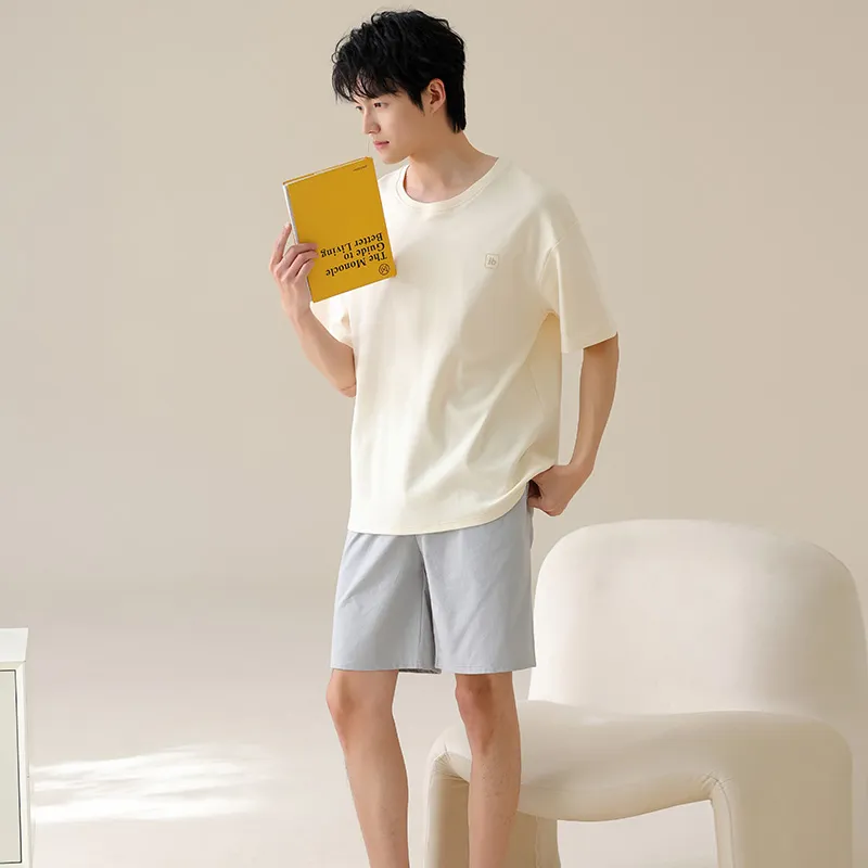 FENTENGCARE Pajama Set Men's Apricot-6