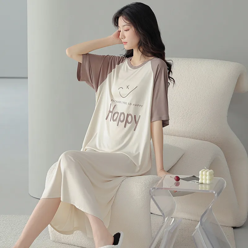 FENTENGCARE Nightgown Women's White-5